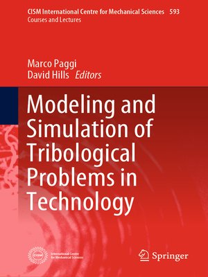 cover image of Modeling and Simulation of Tribological Problems in Technology